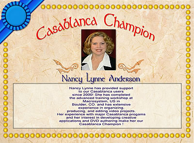 Nancy Lynne Anderson - Casablanca Champion